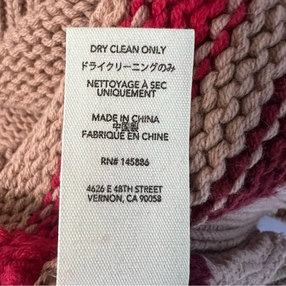 NEW The Great. The Ranch Cardigan Zip Sweater Nude Red Sz 1 S - Picture 10 of 11